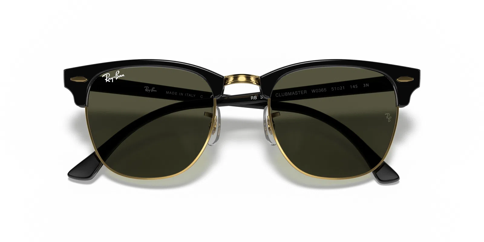 Ray-Ban Clubmaster 0RB3016 Sunglasses - Grey On Black - view 32
